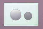 TECE loop przycisk spłukujący 9.240.653, szkło zielone, przyciski chrom połysk